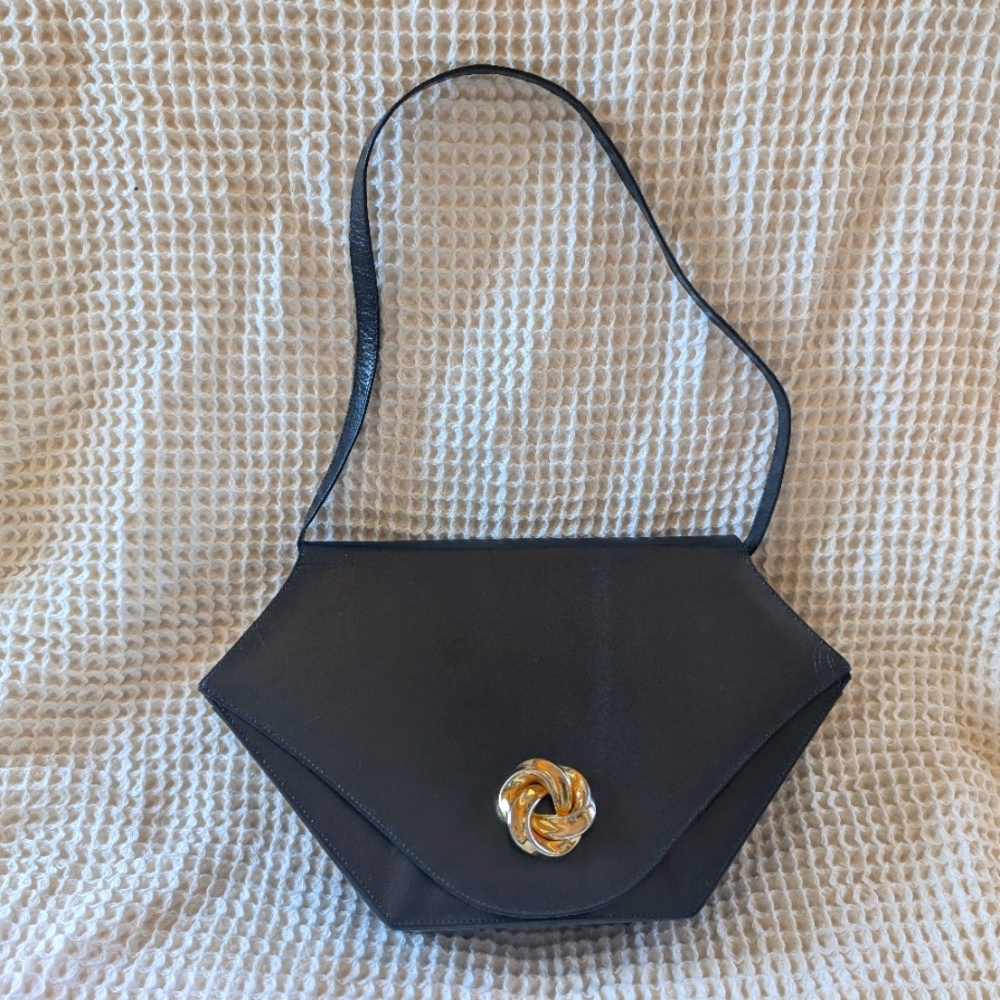 🌟40% OFF SALE St. James Italy Vintage Leather Black Shoulder Bag